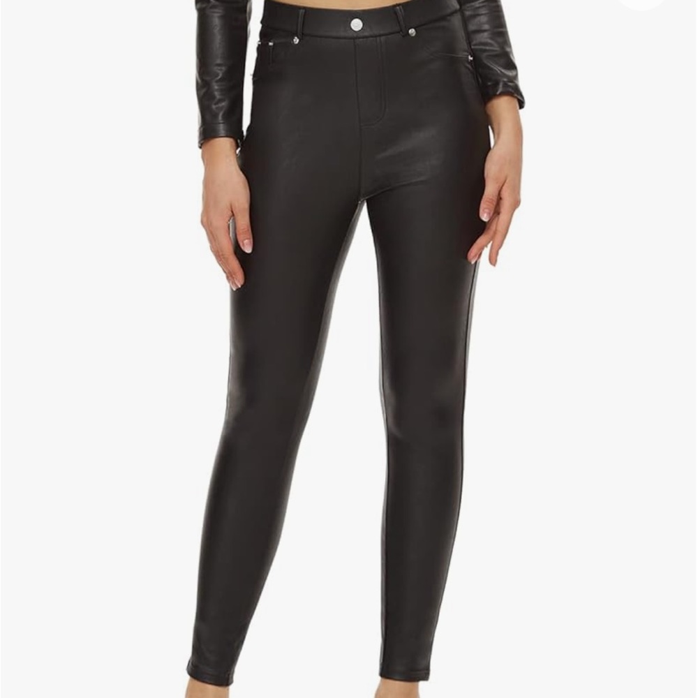 New Faux Leather Pants Black 4XL